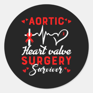 Overlevende van aortaklepirurgie Hartziekte  Ronde Sticker