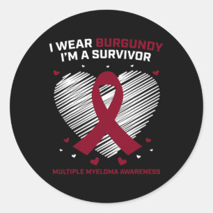 Overlevende van bloedkanker Multiple Myeloma bewus Ronde Sticker