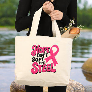 Overlevende van borstkanker Roze Lint Krijger Stri Grote Tote Bag