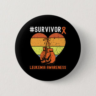 Overlevende van leukemie Bloedkankerbewustzijn Ret Ronde Button 5,7 Cm