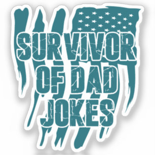 Overlevende van papa grapt verontrustte Amerikaan Sticker