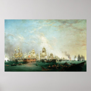 Overlevering van de "Santissima Trinidad" aan Poster