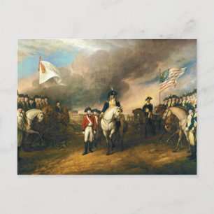 Overlevering van Lord Cornwallis door John Trumbul Briefkaart