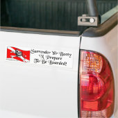 Overlevering Yer Booty Bumpersticker (Op Truck)
