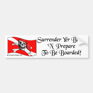 Overlevering Yer Booty Bumpersticker