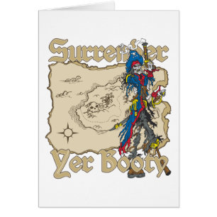 Overlevering Yer Booty Pirate Treasure Map