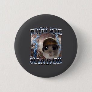 Overlevershamster Meme Grappige Spreuk Hams Ronde Button 5,7 Cm