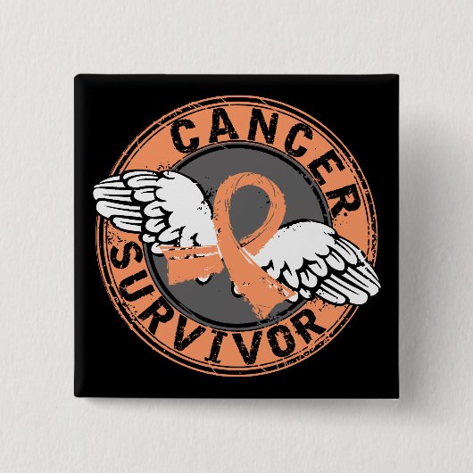 Overleving 14 Endometriale kanker Vierkante Button 5,1 Cm (Voorkant)