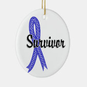 Overleving 17 Rectale kanker Keramisch Ornament (Rechts)