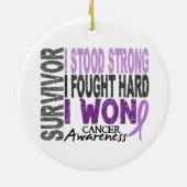 Overleving 4 kanker keramisch ornament (Achterkant)