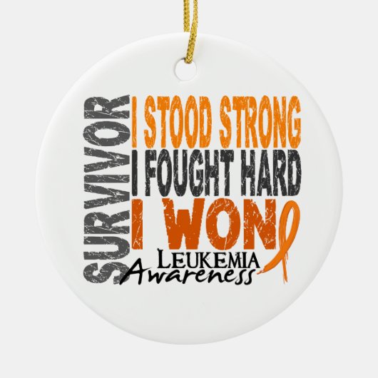Overleving 4 Leukemie Keramisch Ornament (Voorkant)