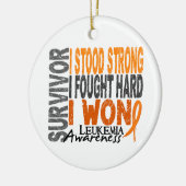 Overleving 4 Leukemie Keramisch Ornament (Links)