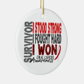 Overleving 4 Orale Kanker Keramisch Ornament (Rechts)