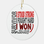 Overleving 4 Orale Kanker Keramisch Ornament (Links)