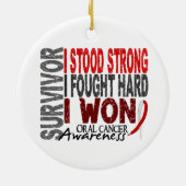 Overleving 4 Orale Kanker Keramisch Ornament (Achterkant)