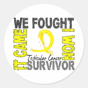 Overleving 5 Testiculaire kanker Ronde Sticker