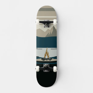 Overleving buiten Bergkampvuur Off-Grid Skateboard