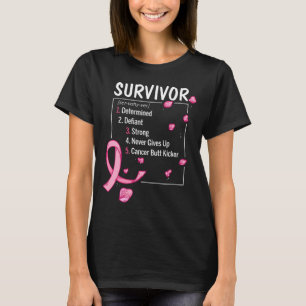 overlevingsdefinitie borstkanker t-shirt