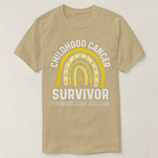 Overlevingsduur kinderkanker Einde Chemo Fight Can T-shirt (Design voorkant)