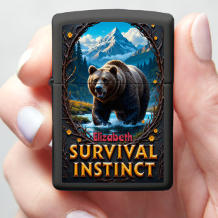 Overlevingsinstinct van de brullende grizzlybeer g