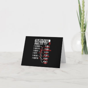 Overlevingsregels voor drie - Wilderness Quiz Kaart