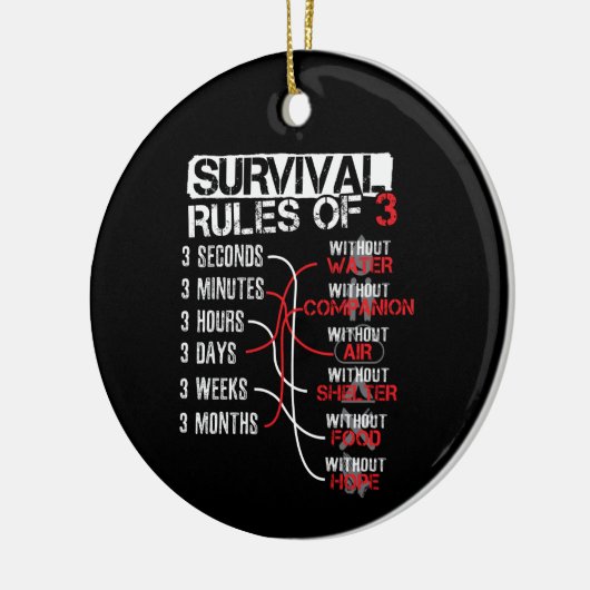 Overlevingsregels voor drie - Wilderness Quiz Keramisch Ornament (Links)