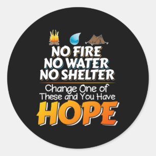 Overlevingsregels voor wilde natuur - heb altijd h ronde sticker