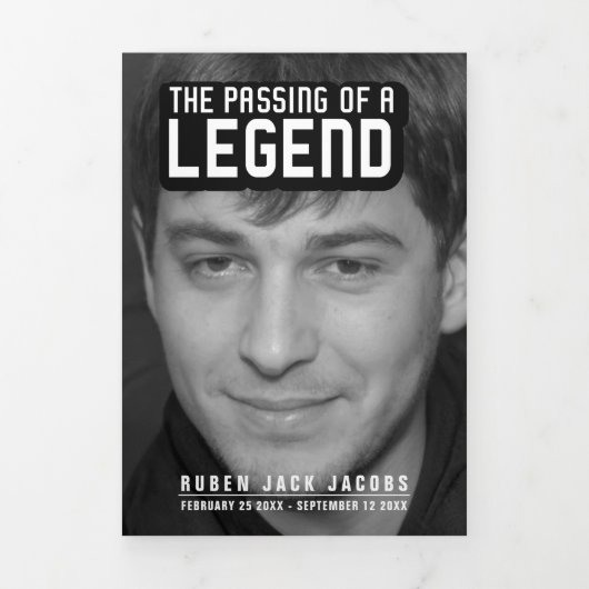 Overlijden van een legende Uitvaartdienst mono 12  Drieluik Programma (Cover)