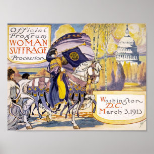 Overlijden vrouwen 1913 Meisje op een paard Poster