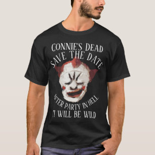 Overlijdensbericht begrafenis Connie's Dead Party T-shirt