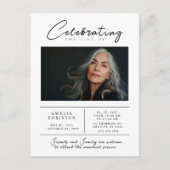 Overlijdensbericht Herdenkingsdienst met foto Briefkaart (Voorkant)