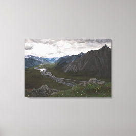 Overlook in de Brooks Range: Canvas Standaard Maat Afdruk