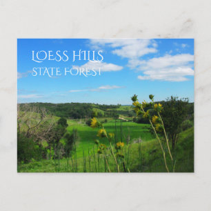 Overlook Path Uitzicht, Loess Hills State Forest,  Briefkaart