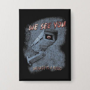 Overlook - Techno-Dystopian Streetwear Design Button