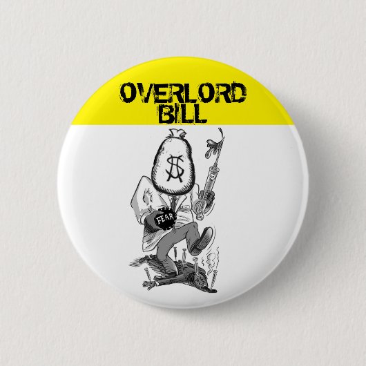 Overlord Bill Gates Ronde Button 5,7 Cm (Voorkant)