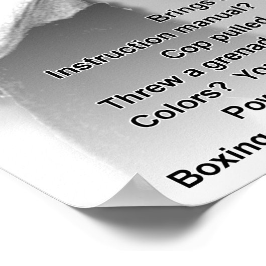 Overly Manly Man Quotes Sayings Funny Poster Sign (Coin)