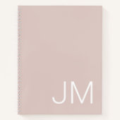 Overmaatse Monogrammen Initialen Blush Pink Notiti Notitieboek (Voorkant)