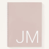 Overmaatse Monogrammen Initialen Blush Pink Notiti Notitieboek (Voorkant)