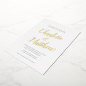 Overmaatse naam Calligrafiescript Bieden REAL Folie Uitnodiging (Gedraaid)