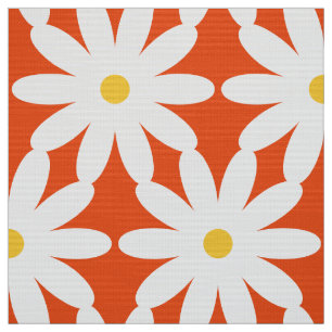 Overmaatse XL Print flower Retro Fabric Stof