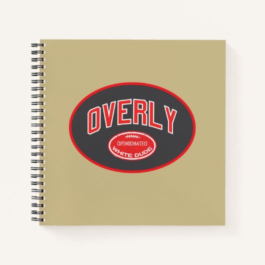 Overmatig eigenwijze blanke kerel notitieboek (Voorkant)