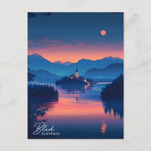 Overnachten in Bled Slovenië Reizen Briefkaart (Voorkant)