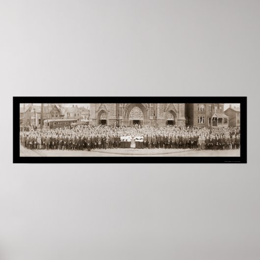 Overnachten van Columbus Foto 1914 Poster (Voorkant)