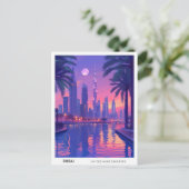Overnachting in Dubai UAE Travel Briefkaart (Staand voorkant)