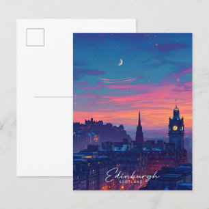 Overnachting in Edinburgh Schotland Reizen Briefkaart