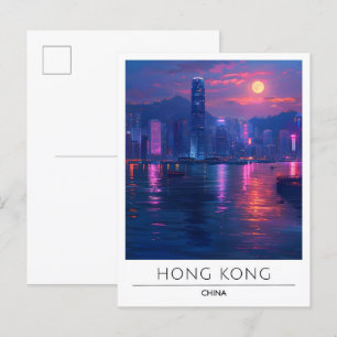 Overnachting in Hong Kong China Reizen Briefkaart