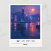 Overnachting in Hong Kong China Reizen Briefkaart (Voorkant)