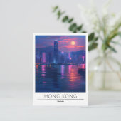 Overnachting in Hong Kong China Reizen Briefkaart (Staand voorkant)