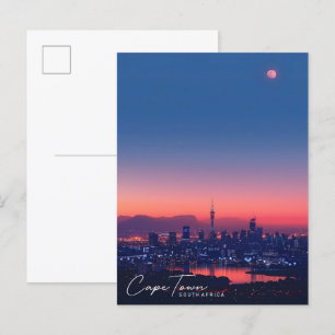 Overnachting in Kaapstad Zuid-Afrika Vintage Trave Briefkaart