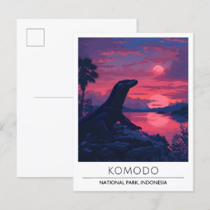 Overnachting in Komodo National Park Indonesia Rei Briefkaart